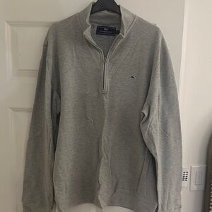 Vineyard Vines Men's Light Gray Zip-Up Sweater